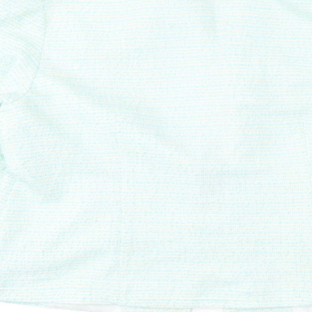 Brand and care label for Julipa women’s green jacket, size UK 16