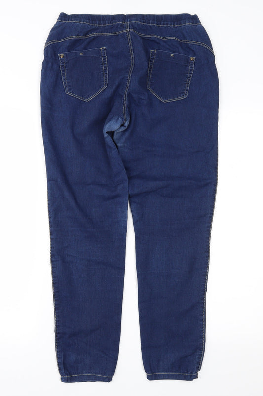Denim & Co. Womens Blue Denim Jegging Jeans Size 12 L27 in
