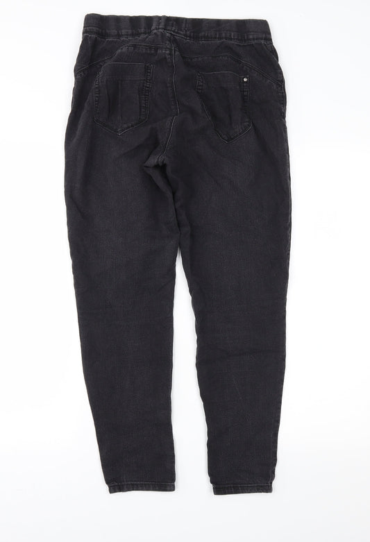 Denim & Co. Womens Black Denim Jegging Jeans Size 12 L26 in