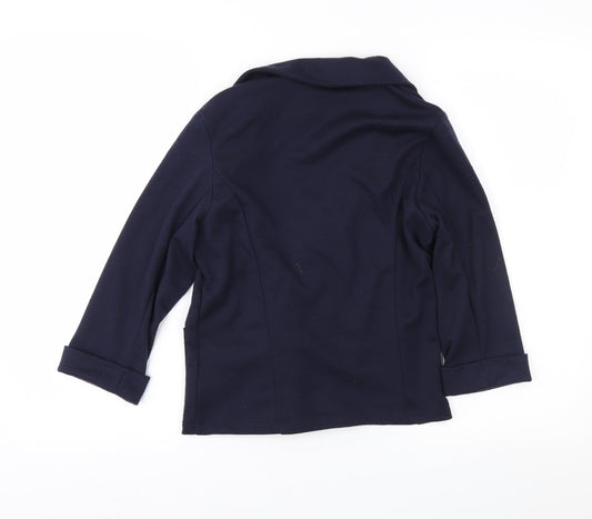 New Look Womens Blue Jersey Jacket Size 6
