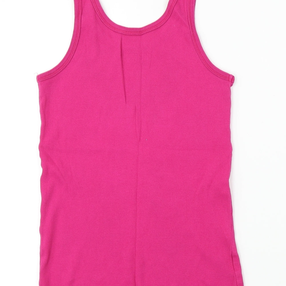 Papaya Womens Pink Basic T-Shirt Size 14