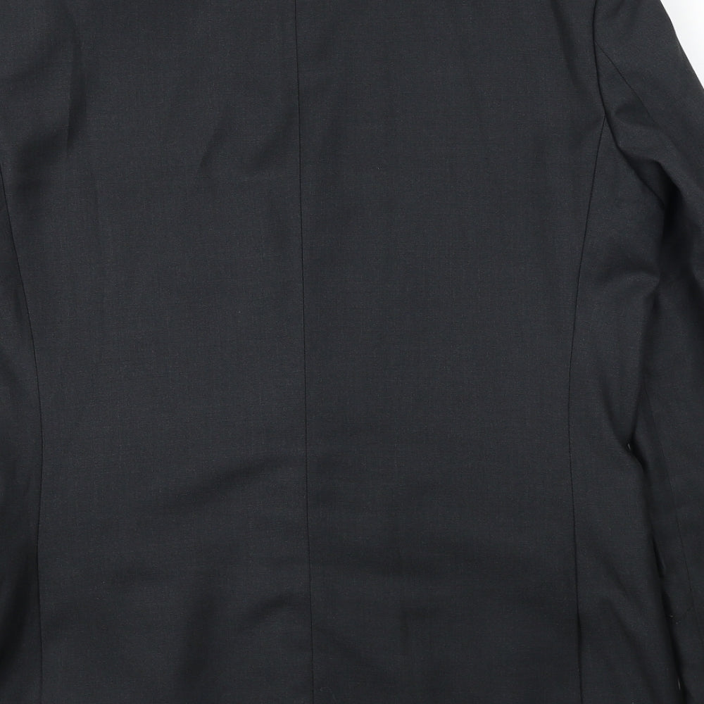 Mens UK Size 40 Red Herring Regular Black Suit Jacket