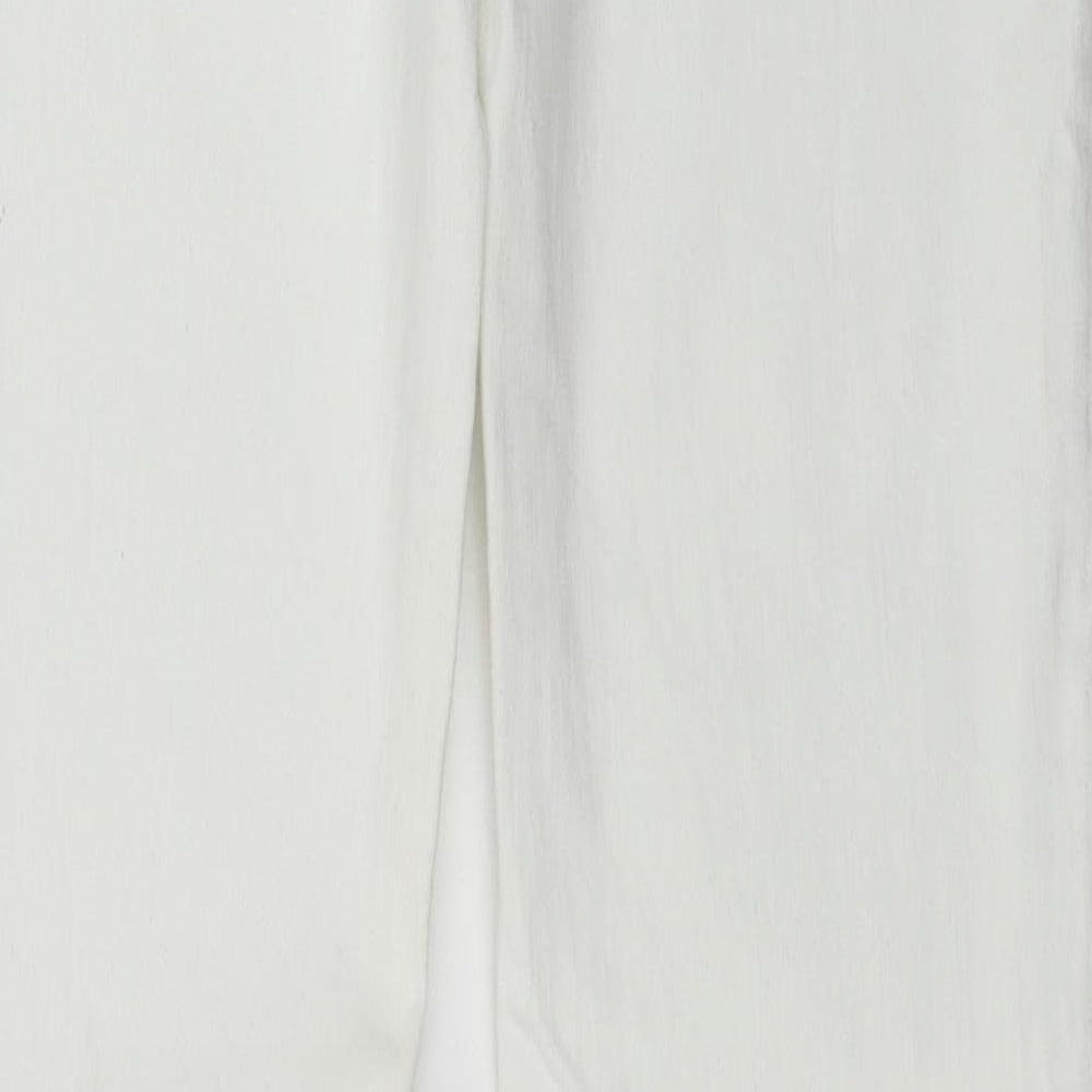 denim co Womens White Straight Jeans Size 10 L27 in