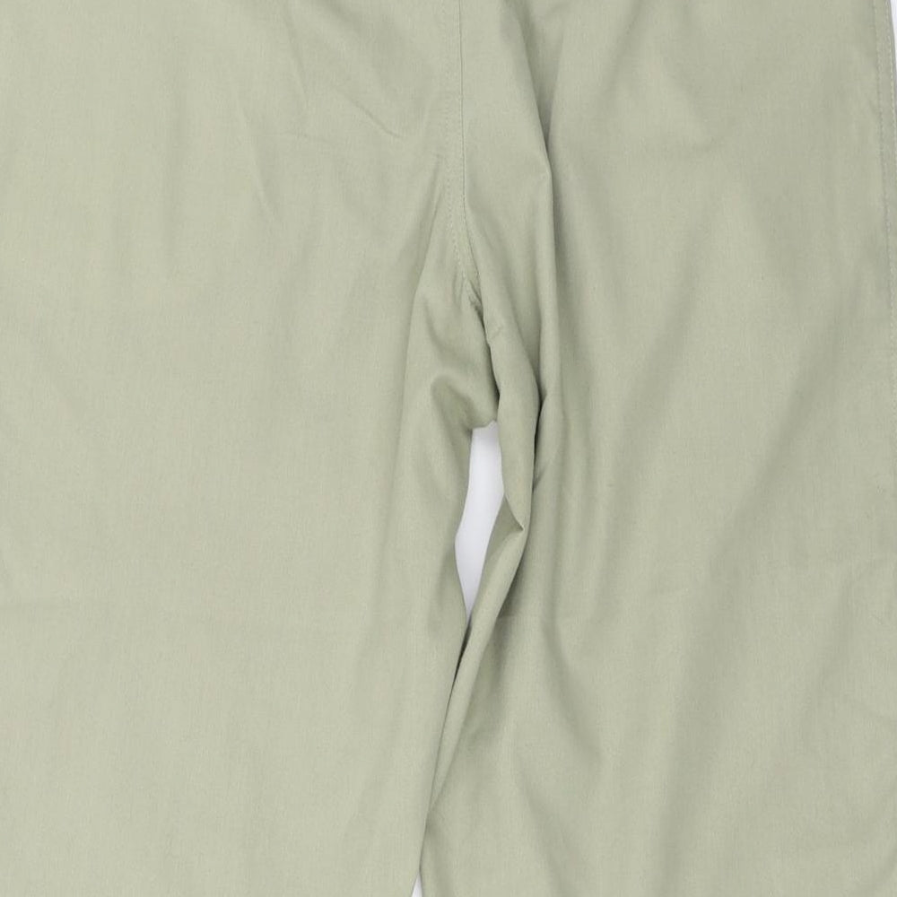 Authentic Womens Green Floral Trousers Size 10 L20 in