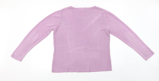 Klass Womens Purple Pullover Jumper Size XL