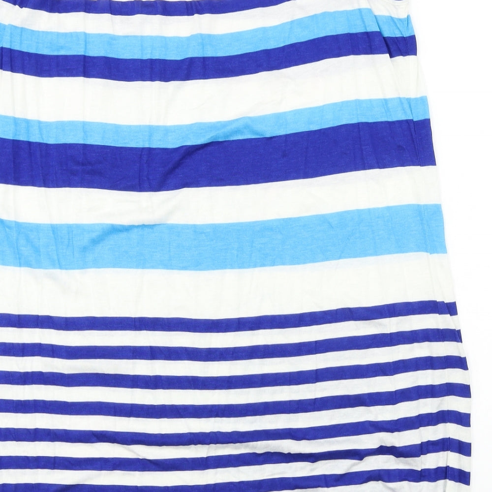 Womens UK Size 18 South Blue Basic T-Shirt