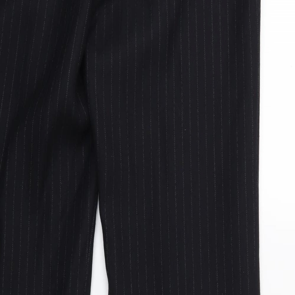 G2000 Womens Black Striped Trousers Size 28 in L27 in