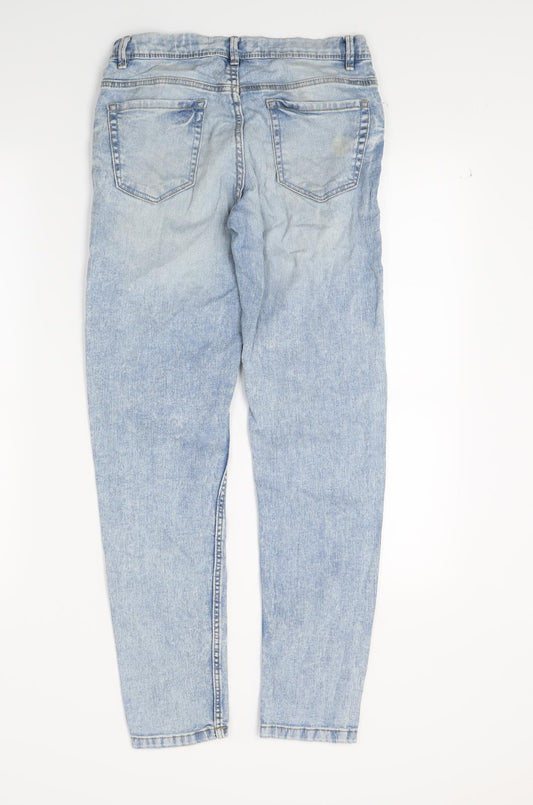 Matalan Womens Blue  Denim Cropped Jeans Size 34 in L25 in