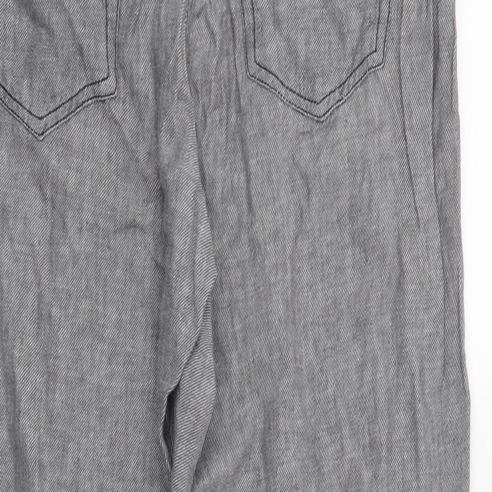 Debenhams Womens Grey Denim Straight Jeans Size 14 L27 in