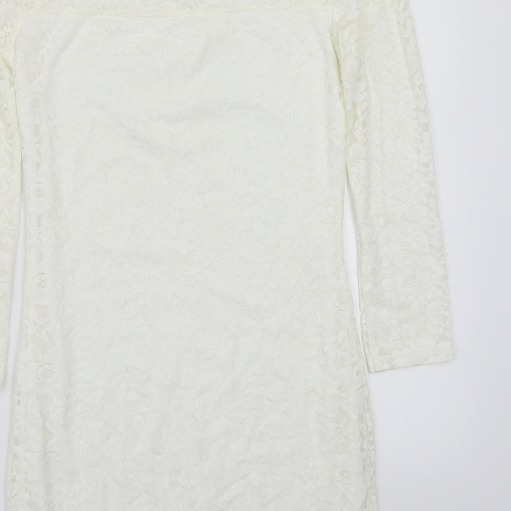 Club L Womens White A-Line Size 10