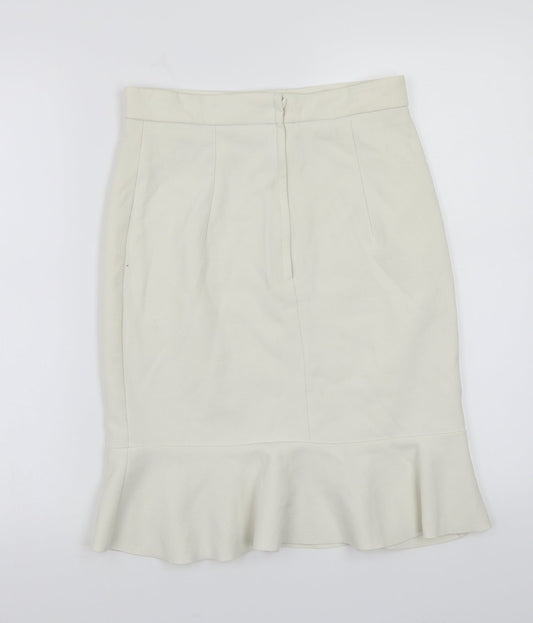 H&M Womens White   A-Line Skirt Size 6