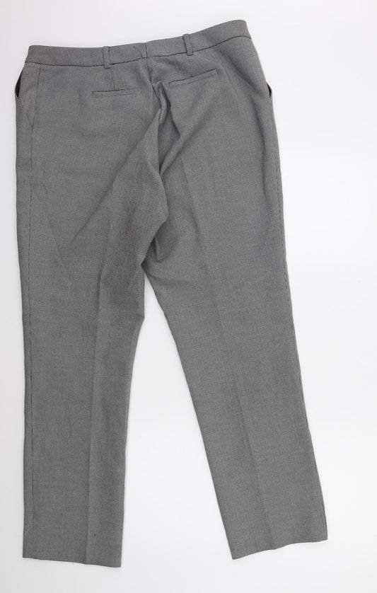 Womens UK Size 34 in Preworn Regular Fit Black Trousers