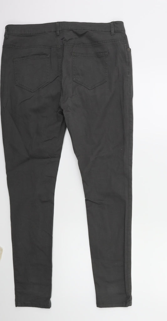 Denim & Co. Womens Green Chino Trousers Size 14 L29 in