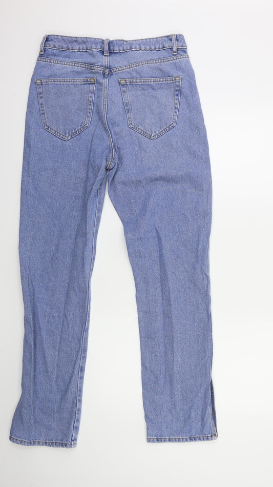 Denim & Co. Womens Blue Denim Straight Jeans Size 12 L31 in