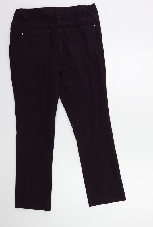 Maine Womens Purple Trousers Size 14 L29 in