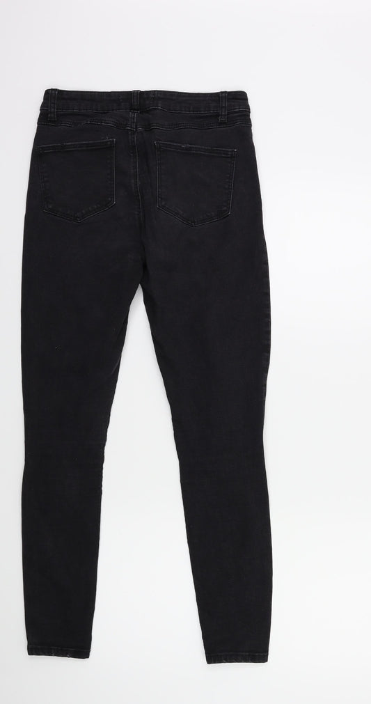 Denim & Co. Womens Black Denim Skinny Jeans Size 10 L27 in