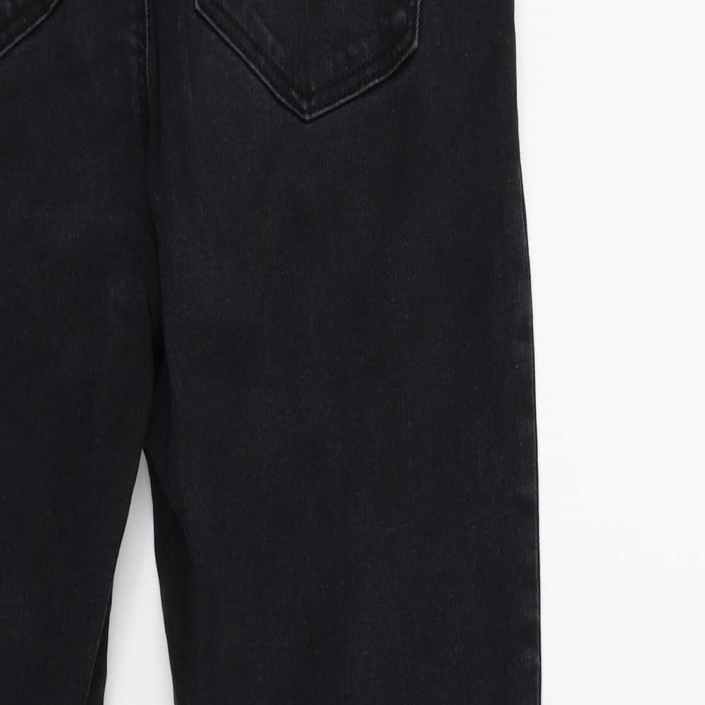 Brand and care label for Denim & Co. women’s black denim skinny jeans, size UK 10, 27-inch leg