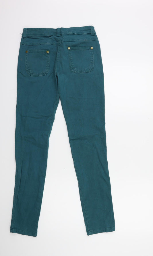 Denim & Co. Womens Blue Denim Skinny Jeans Size 10 L31 in