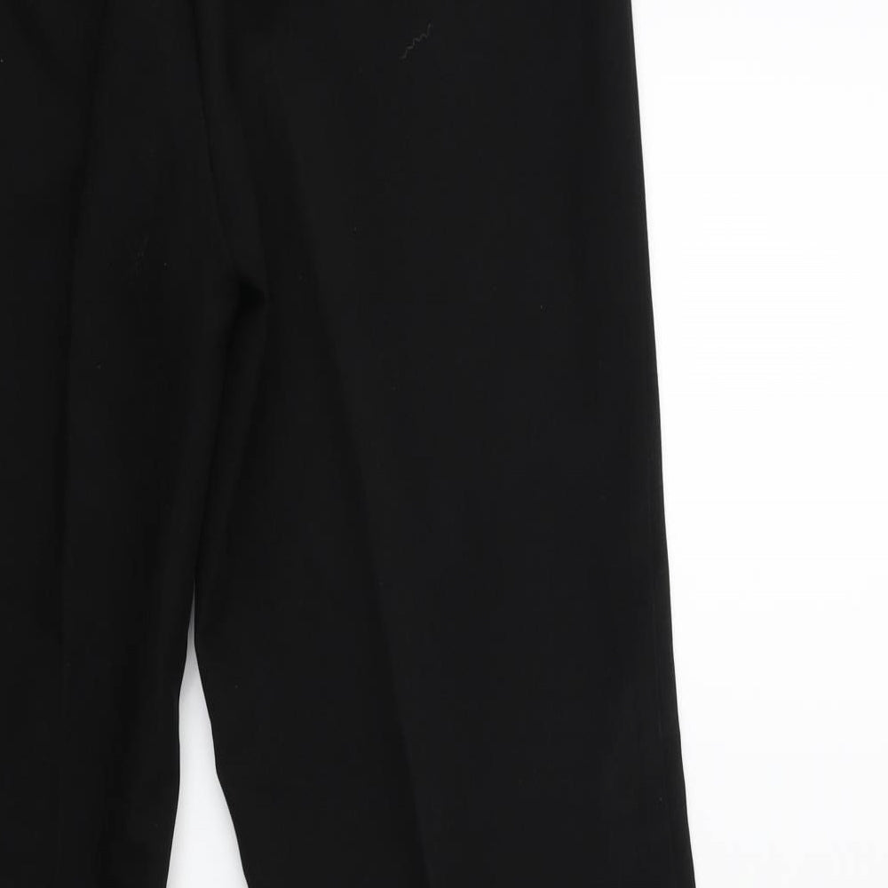 Womens UK Size 10 Papaya Regular Fit Black Trousers