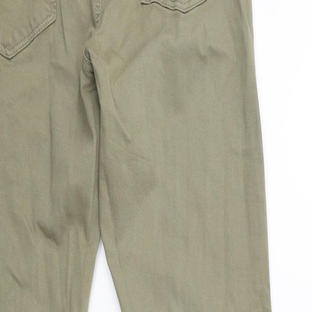 Denim & Co. Womens Green Denim Skinny Jeans Size 10 L27 in