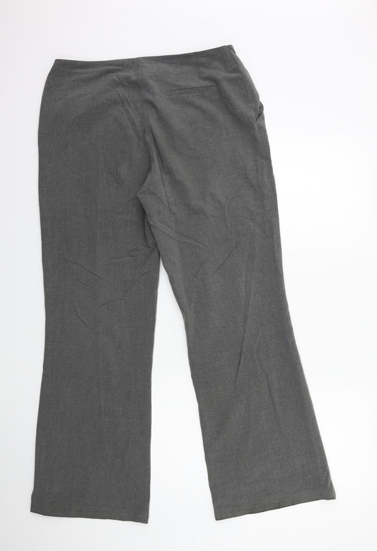 F&F Womens Grey Trousers Size 14 L30 in