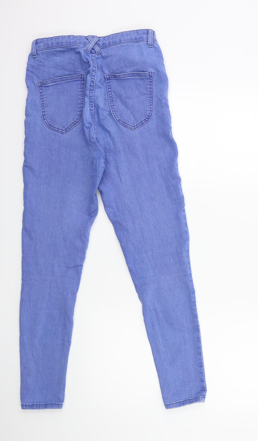 Topshop Womens Blue Denim Skinny Jeans Size 28 in L32 in