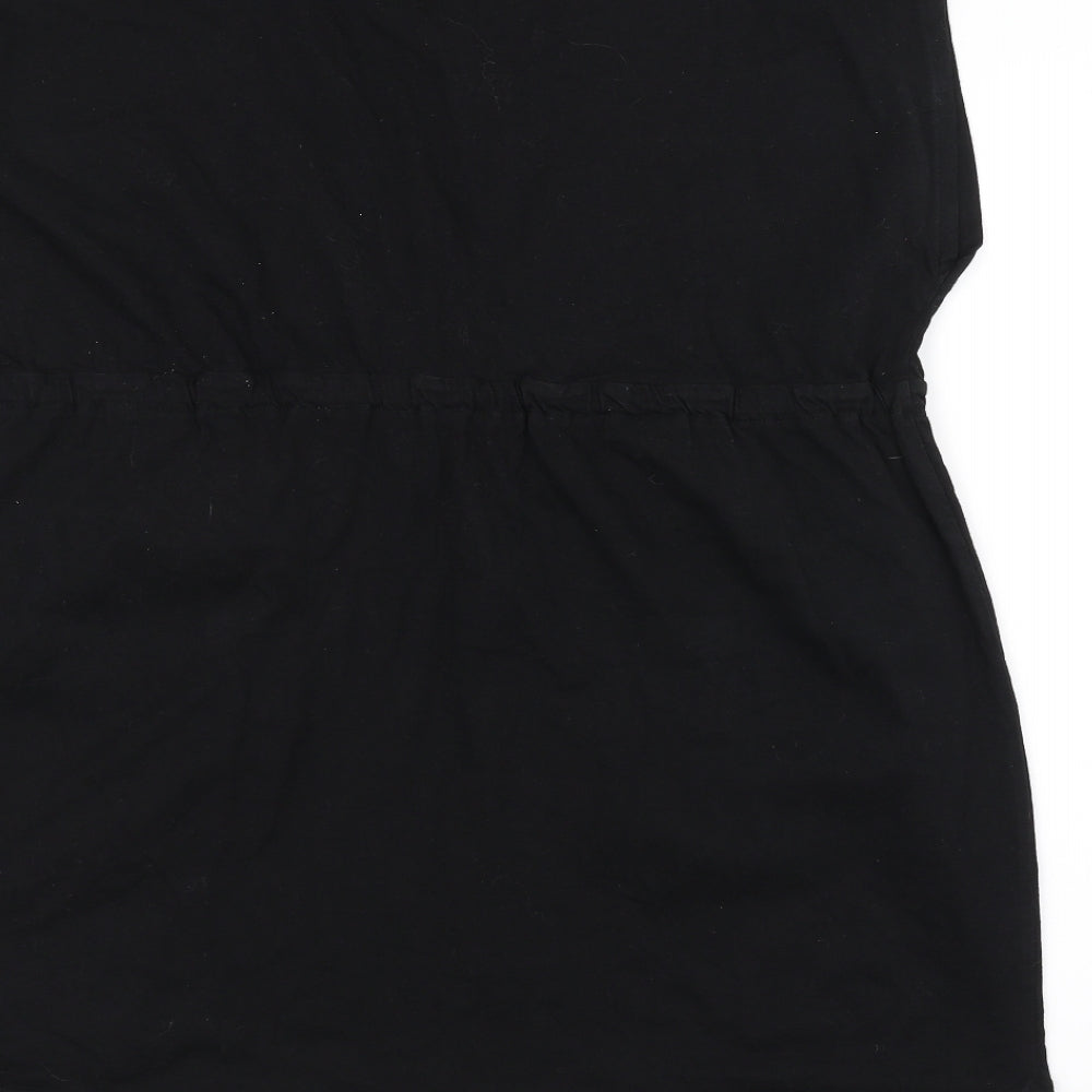 Womens UK Size 14 Resort Black Basic T-Shirt
