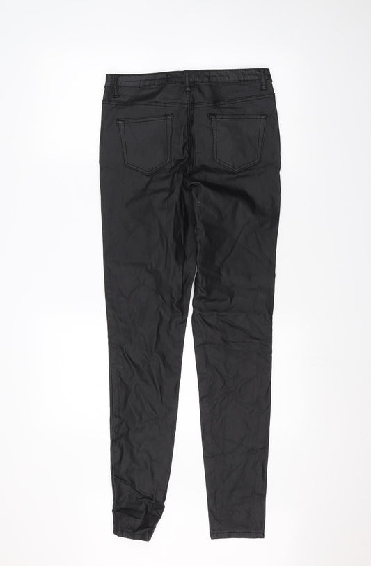 Denim & Co. Womens Black Trousers Size 12 L28 in