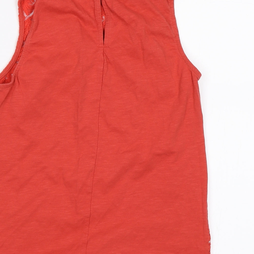 Womens UK Size 8 Warehouse Red Basic Tank