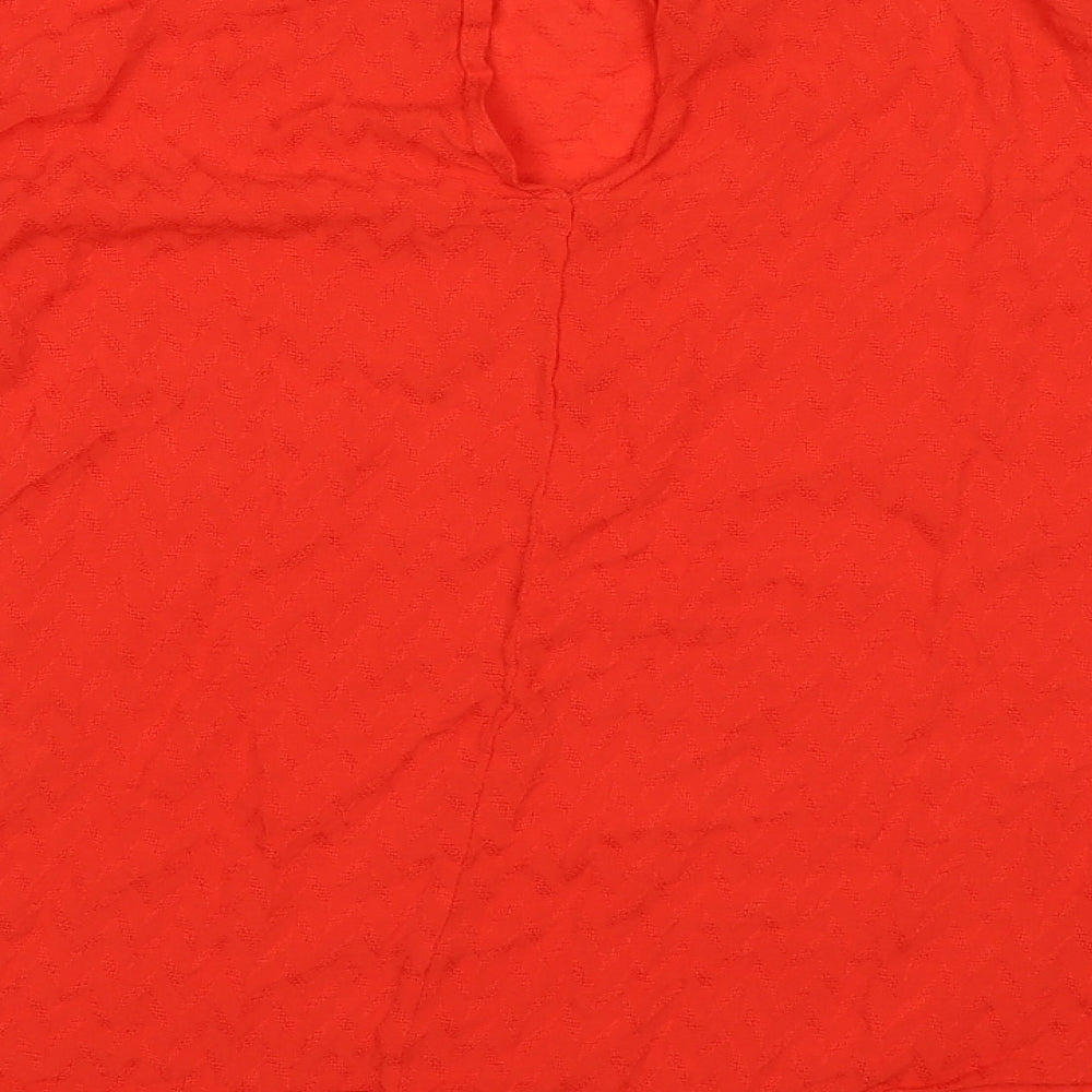 Womens UK Size 8 Warehouse Red Basic Blouse