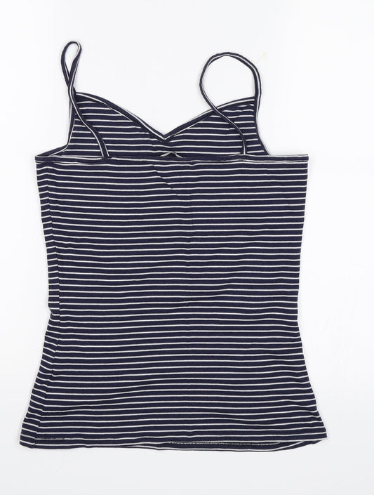 TU Womens Blue Striped Camisole Tank Size 16