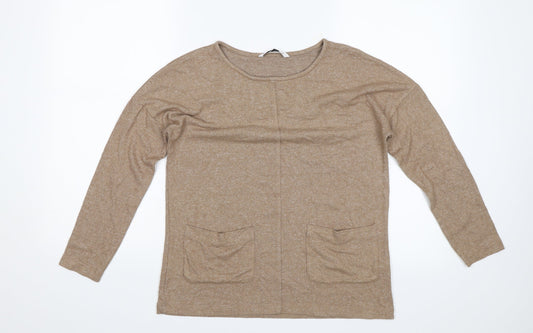 TU Womens Brown Pullover Jumper Size 8