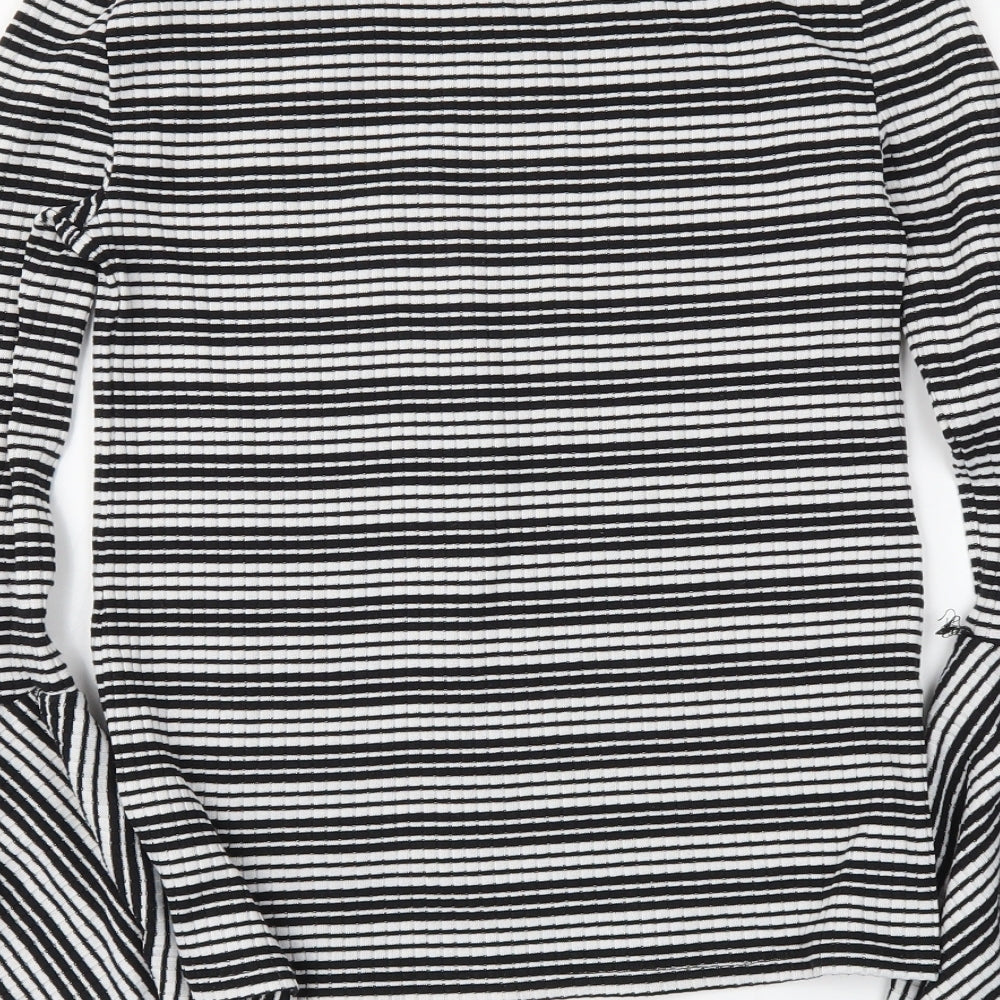 Womens UK Size XS Philosophy Black Basic Blouse
