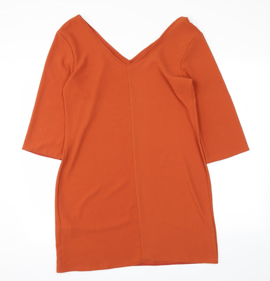 Boohoo Womens Orange Shift Size 10