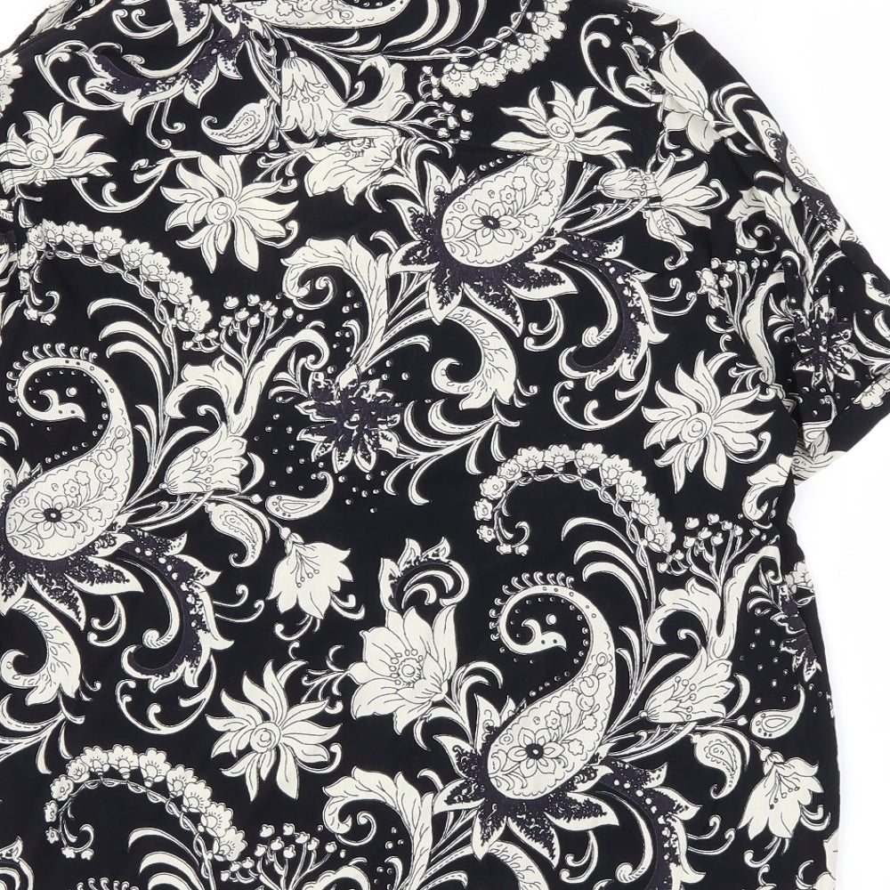 Womens UK Size 10 ASOS Black Basic Button-Up