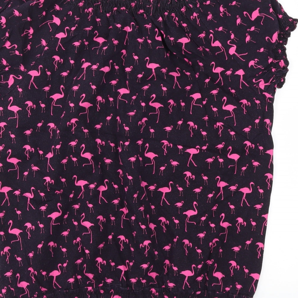 Womens UK Size 16 Preworn Black Basic Blouse