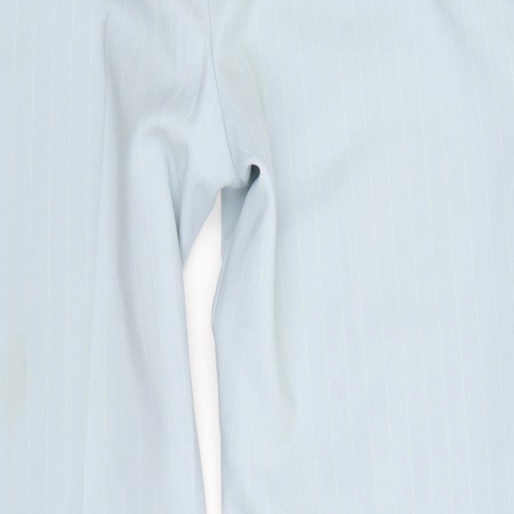 Essential Style Womens Blue Striped Trousers Size 14 L27 in