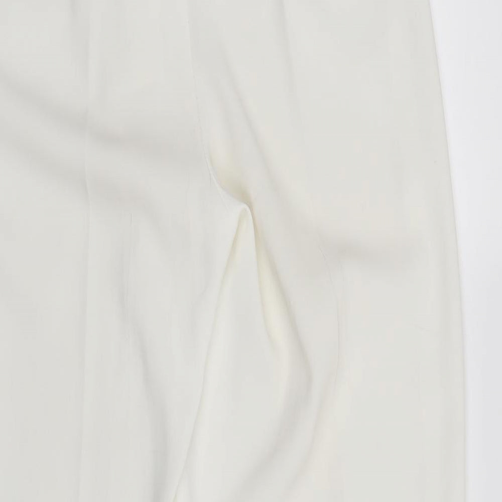 BHS Womens White Sweatpants Trousers Size 14 L26 in