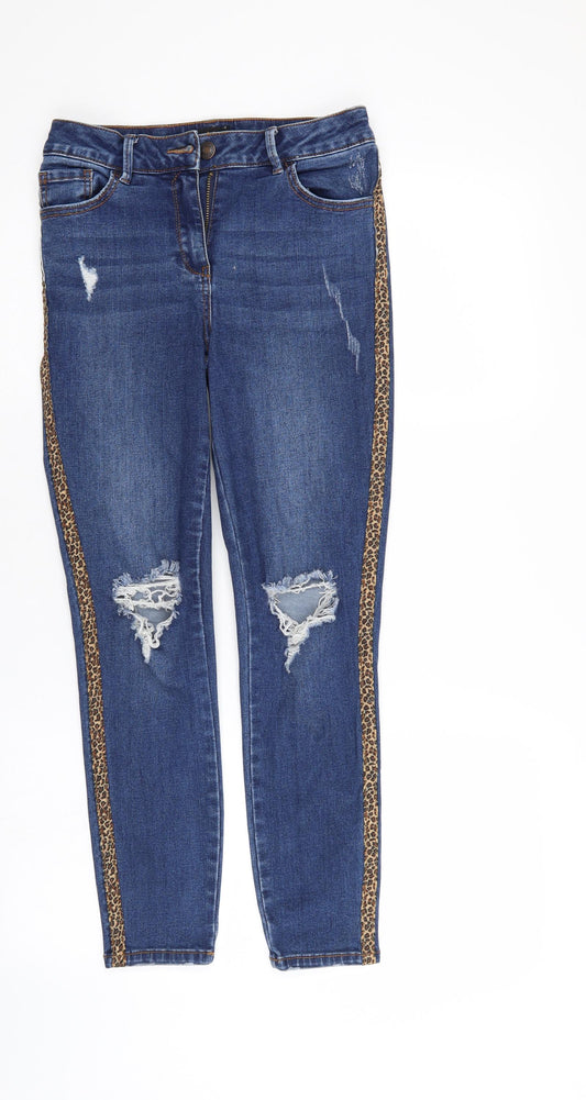 /Denim Womens Blue Denim Tapered Jeans Size 8 L25 in