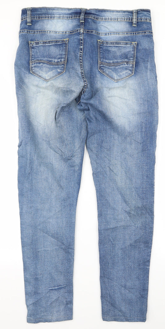Dodo Mens Blue Rayon Bootcut Jeans Size XL L23 in