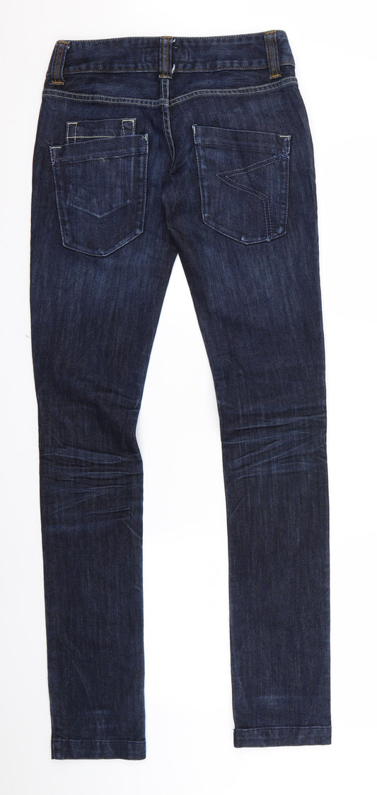 Womens UK Size 26 Preworn Regular Fit Skinny Blue Jeans