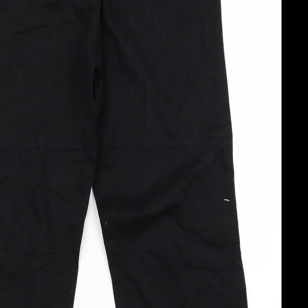 Womens UK Size 34 Preworn Regular Fit Black Trousers