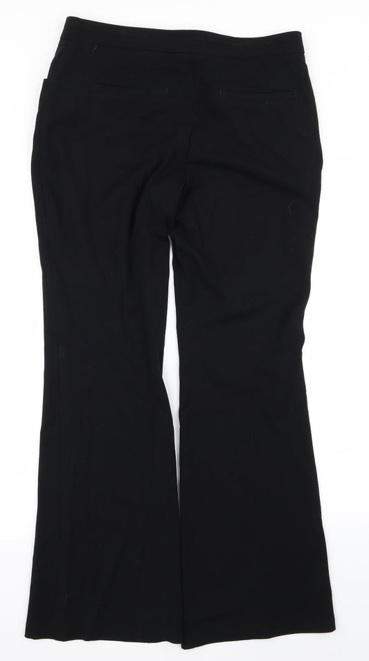 m&s Womens Black Trousers Size 10 L25 in
