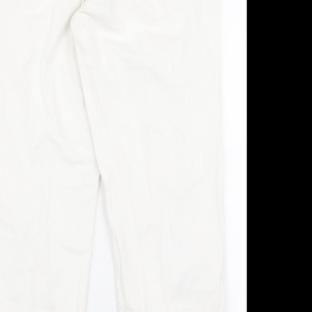 up 2 fashion Womens White Bootcut Jeans Size 34 L25 in