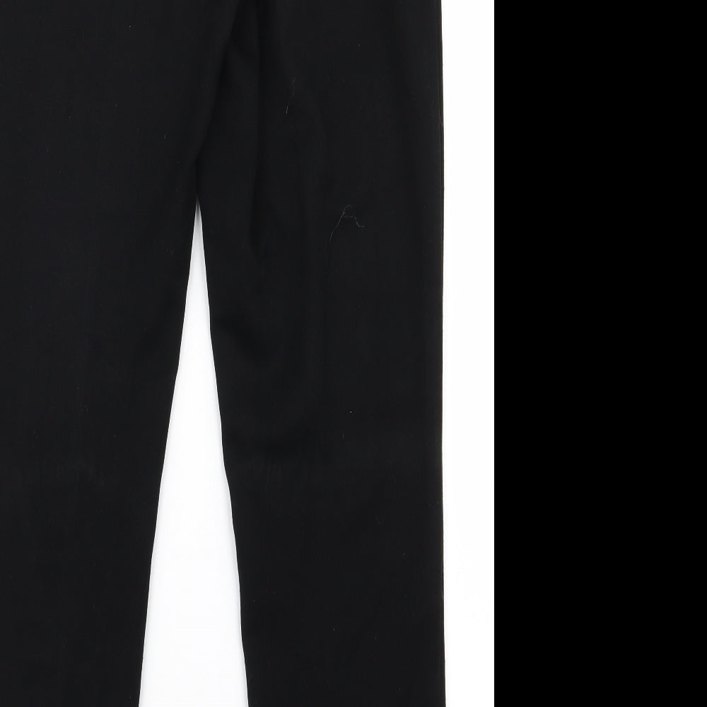 Womens UK Size 32 Preworn Regular Fit Black Trousers