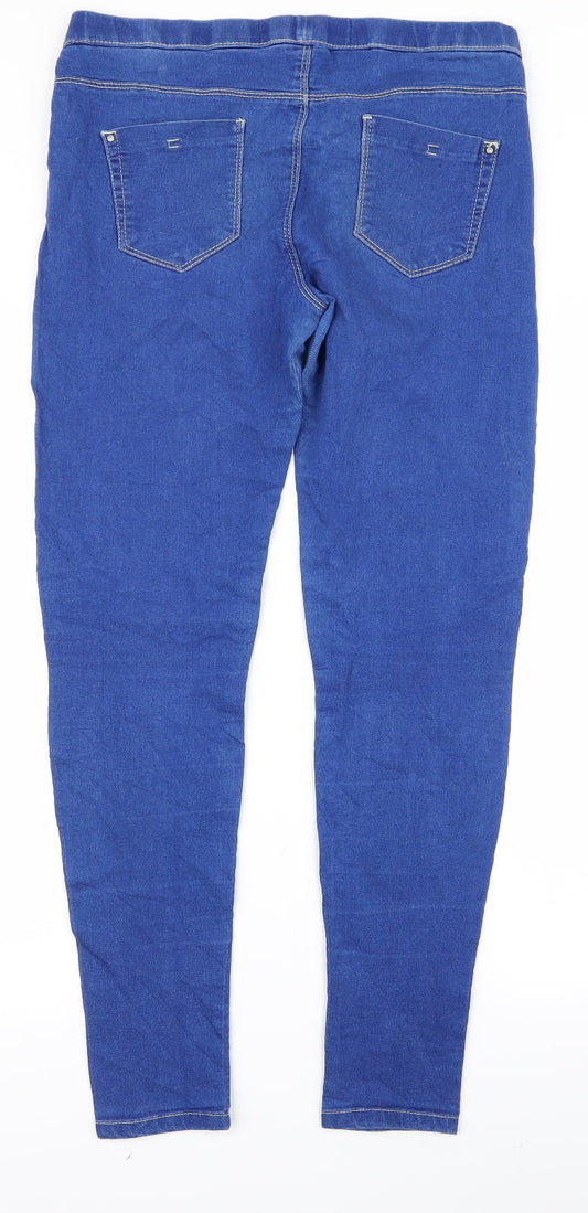 Primark Womens Blue Skinny Jeans Size 10 L28 in
