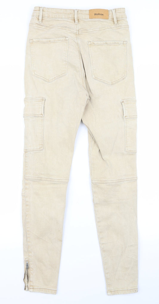 Womens UK Size 6 Preworn Regular Fit Snow Pants Beige Trousers