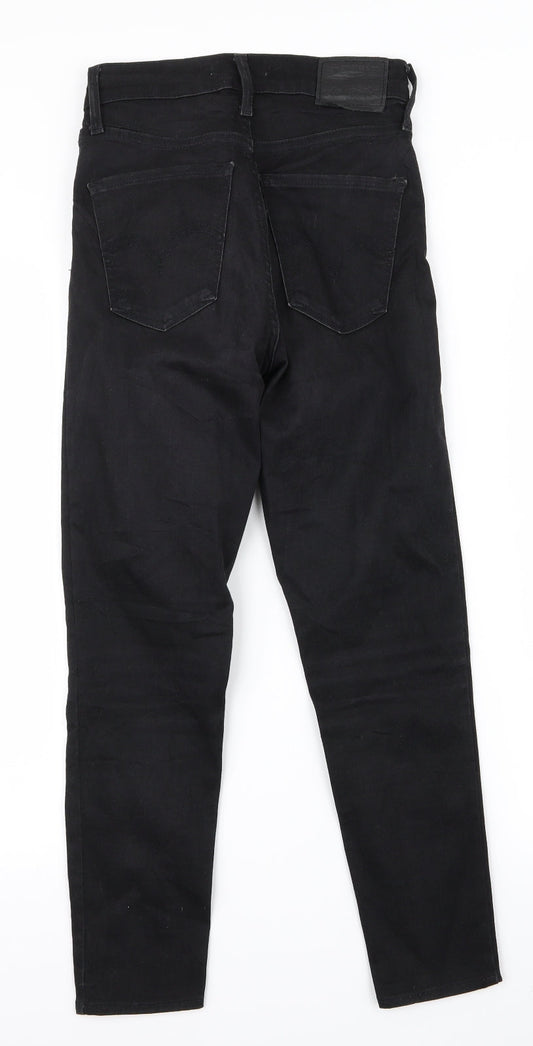 Womens UK Size 24 Preworn Regular Fit Skinny Black Jeans