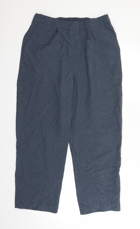 Womens UK Size 14 Bonmarché Regular Fit Blue Trousers