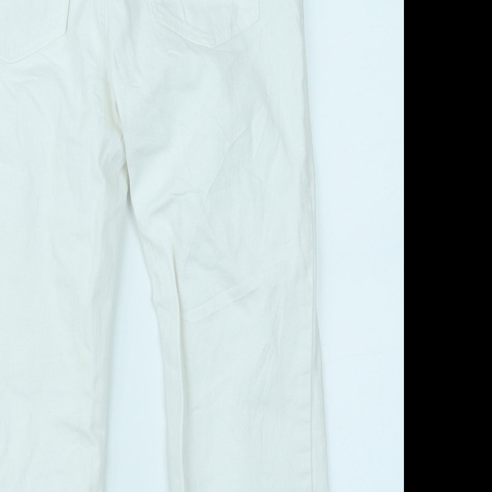 Womens UK Size 8 Marks & Spencer Regular Fit Capri White Jeans